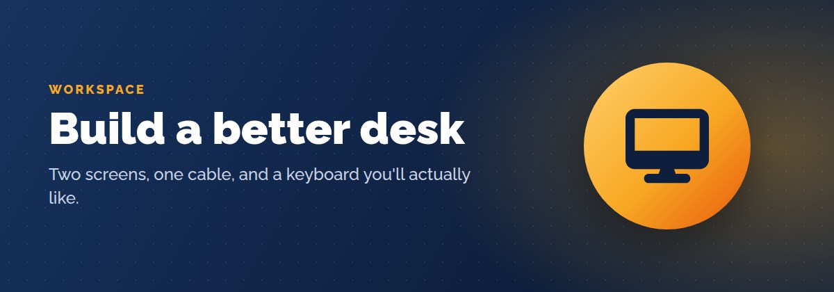 Monitors, docks and keyboards