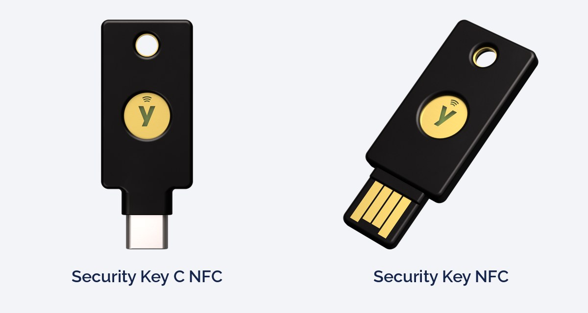 Yubico Security Key C NFC (USB-C) and Security Key NFC (USB-A)